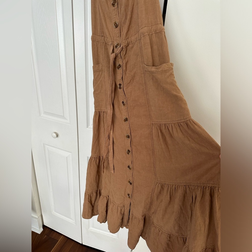 FREE PEOPLE CATCH THE BREEZE DRESS IN AMBER WAVES SIZE SMALL - Picture 7 of 16